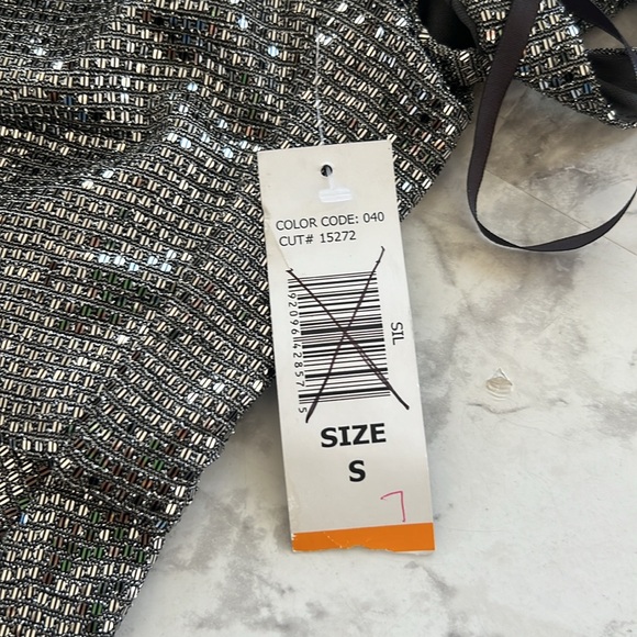 New with tags Jump Apparel metallic silver sequin mini dress size small - Picture 9 of 10